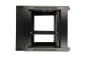 Szafka wisząca rack 6U 600x600 czarna dwusekcyjna Extralink