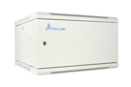 Szafka wisząca rack 6U 600x600 szara metalowe drzwi Extralink
