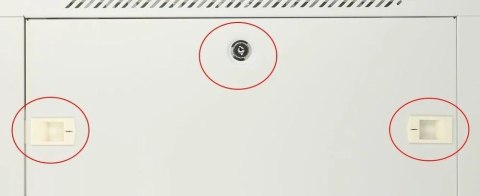 Szafka wisząca rack 6U 600x600 szara metalowe drzwi