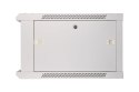 Szafka wisząca rack 6U 600x600 szara szklane drzwi Extralink