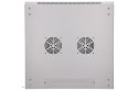 Szafka wisząca rack 6U 600x600 szara szklane drzwi Extralink