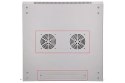 Szafka wisząca rack 6U 600x600 szara szklane drzwi Extralink