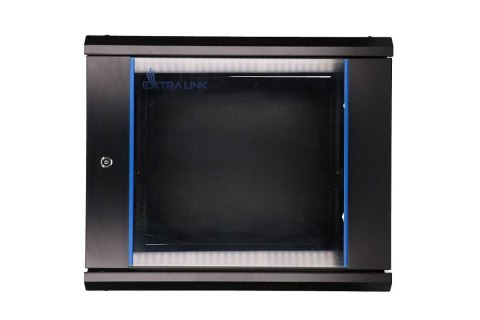 Szafka wisząca rack 9U 600x600 czarna szklane drzwi Extralink Szafka wisząca rack 9U 600x600 czarna szklane drzwi Extralink