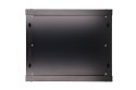 Szafka wisząca rack 9U 600x600 czarna szklane drzwi Extralink