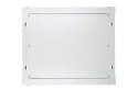 Szafka wisząca rack 9U 600x600 szara szklane drzwi Extralink