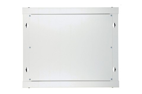 Szafka wisząca rack 9U 600x600 szara szklane drzwi Extralink