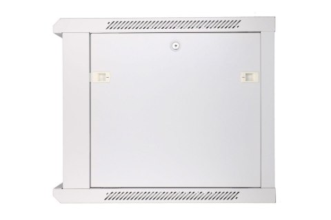 Szafka wisząca rack 9U 600x600 szara szklane drzwi Extralink