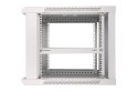 Szafka wisząca rack 9U 600x600 szara szklane drzwi Extralink