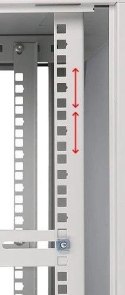Szafka wisząca rack 9U 600x600 szara szklane drzwi Extralink