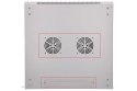 Szafka wisząca rack 9U 600x600 szara szklane drzwi Extralink