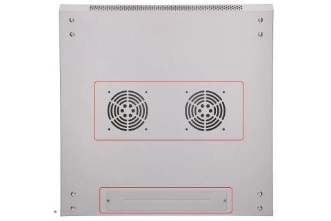 Szafka wisząca rack 9U 600x600 szara szklane drzwi Extralink