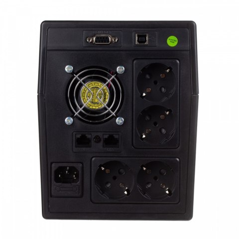 Zasilacz awaryjny UPS Line-Ineractive LED, 1500VA/900W, 2x12V/9Ah, AVR, 4xSCHUKO, USB, RS232, RJ45 Digitus