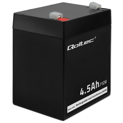 Akumulator AGM | 12V | 4.5Ah | max.1.35A Qoltec Akumulator AGM | 12V | 4.5Ah | max.1.35A Qoltec