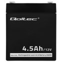 Akumulator AGM | 12V | 4.5Ah | max.1.35A Qoltec