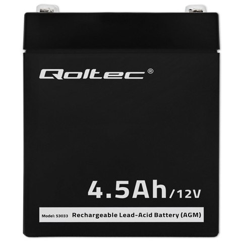 Akumulator AGM | 12V | 4.5Ah | max.1.35A Qoltec Akumulator AGM | 12V | 4.5Ah | max.1.35A Qoltec