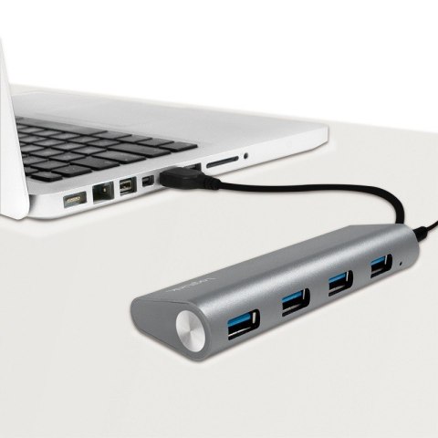 Hub 4xUSB 3.0 aluminiowa obudowa LogiLink Hub 4xUSB 3.0 aluminiowa obudowa LogiLink