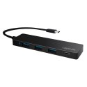 Hub USB-C 3.1 4-porty ultra slim, czarny LogiLink