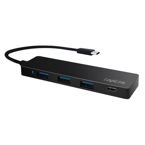 Hub USB-C 3.1 4-porty ultra slim, czarny LogiLink Hub USB-C 3.1 4-porty ultra slim, czarny LogiLink