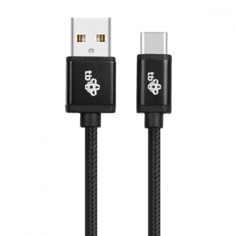 Kabel USB-USB C 1.5m czarny sznurek TB Kabel USB-USB C 1.5m czarny sznurek TB