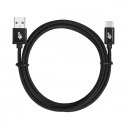 Kabel USB-USB C 1.5m czarny sznurek TB