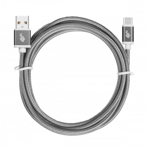 Kabel USB-USB C 1.5m szary sznurek TB Kabel USB-USB C 1.5m szary sznurek TB