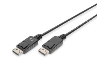 Kabel połączeniowy DisplayPort z zatrzaskami 1080p 60Hz FHD Typ DP/DP M/M czarny 2m Digitus