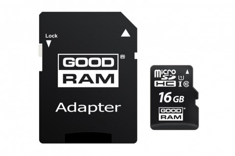 Karta microSDHC 16GB CL10 + adapter GOODRAM Karta microSDHC 16GB CL10 + adapter GOODRAM