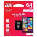 Karta pamięci microSD 64GB CL10 UHS I + adapter GOODRAM