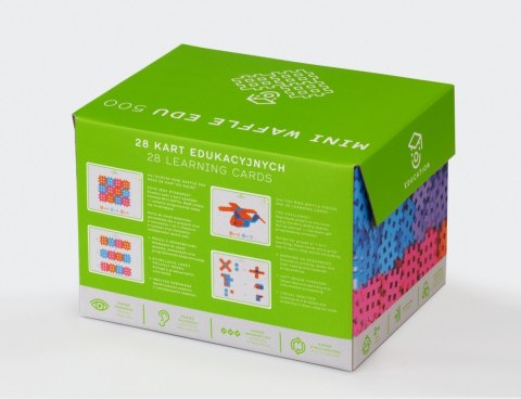 Klocki konstrukcyjne Mini Waffle EDU 500 z kartami Marioinex Klocki konstrukcyjne Mini Waffle EDU 500 z kartami Marioinex