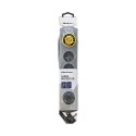 Listwa antyprzepięciowa Quick Switch, 4 gniazda, 1,5m, szara Qoltec