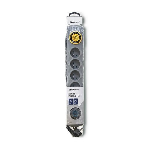Listwa antyprzepięciowa Quick Switch, 6 gniazd, 3m, szara Qoltec Listwa antyprzepięciowa Quick Switch, 6 gniazd, 3m, szara Qoltec