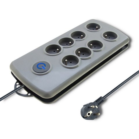 Listwa antyprzepięciowa Quick Switch, 8 gniazd, 2,5m, szara Qoltec Listwa antyprzepięciowa Quick Switch, 8 gniazd, 2,5m, szara Qoltec