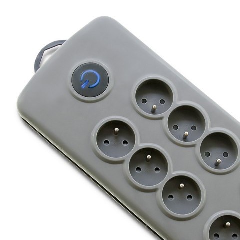 Listwa antyprzepięciowa Quick Switch, 8 gniazd, 2,5m, szara Qoltec Listwa antyprzepięciowa Quick Switch, 8 gniazd, 2,5m, szara Qoltec