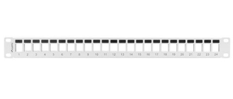 Patch panel pusty 24 porty 1U 19 cali szary do modułów keystone