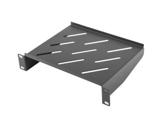Półka do szaf 10 cali 1U 254x180mm czarna Lanberg