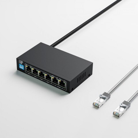 Switch KRIOS PoE 4x Gigabit PoE/PoE+, 2x RJ45 Uplink Gigabit, 60W Extralink Switch KRIOS PoE 4x Gigabit PoE/PoE+, 2x RJ45 Uplink Gigabit, 60W Extralink