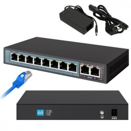 Switch Perses 8X EX-SG1008PE 10/100/1000M TX PoE AT/AF, Full Gigabit PoE Extralink