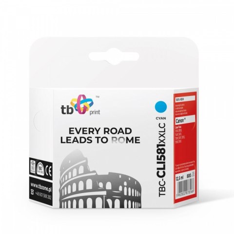 Tusz do Canon CLI-581XXL TBC-CLI581XXLC CY 100% nowy TB Print Tusz do Canon CLI-581XXL TBC-CLI581XXLC CY 100% nowy TB Print