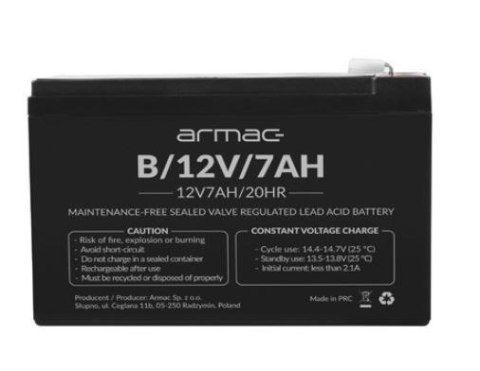 Akumulator 12v agm 12v 7ah uniwersalny B/12V/7AH Armac Akumulator 12v agm 12v 7ah uniwersalny B/12V/7AH Armac