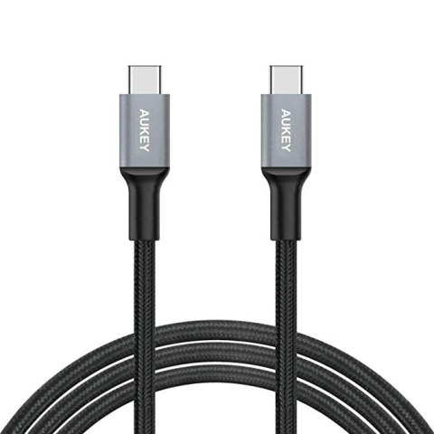 CB-CD6 kabel USB-C - USB-C 2m 60W PD 3A 20V nylonowy oplot czarny