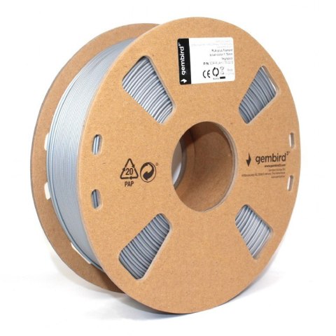 Filament do drukarki 3D PLA/1.75mm/srebrny Gembird