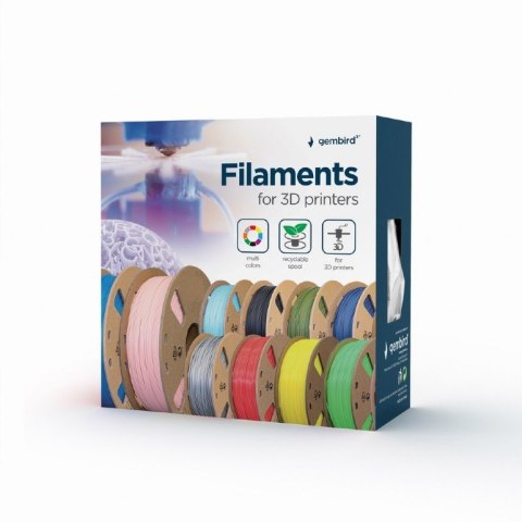 Filament do drukarki 3D PLA/1.75mm/srebrny Gembird