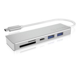 HUB USB 3.0 typu C z 3 portami USB i czytnikiem kart pamięci IB-HUB1413-CR IcyBox