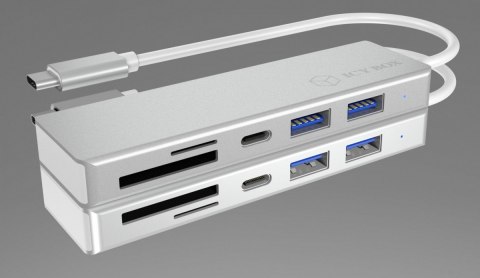 HUB USB 3.0 typu C z 3 portami USB i czytnikiem kart pamięci IB-HUB1413-CR IcyBox HUB USB 3.0 typu C z 3 portami USB i czytnikiem kart pamięci IB-HUB1413-CR IcyBox