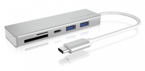 HUB USB 3.0 typu C z 3 portami USB i czytnikiem kart pamięci IB-HUB1413-CR IcyBox HUB USB 3.0 typu C z 3 portami USB i czytnikiem kart pamięci IB-HUB1413-CR IcyBox