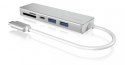 HUB USB 3.0 typu C z 3 portami USB i czytnikiem kart pamięci IB-HUB1413-CR IcyBox