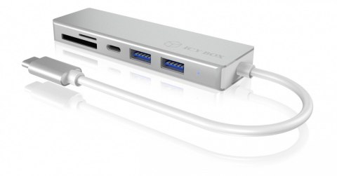 HUB USB 3.0 typu C z 3 portami USB i czytnikiem kart pamięci IB-HUB1413-CR IcyBox HUB USB 3.0 typu C z 3 portami USB i czytnikiem kart pamięci IB-HUB1413-CR IcyBox