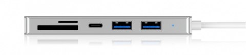 HUB USB 3.0 typu C z 3 portami USB i czytnikiem kart pamięci IB-HUB1413-CR IcyBox HUB USB 3.0 typu C z 3 portami USB i czytnikiem kart pamięci IB-HUB1413-CR IcyBox