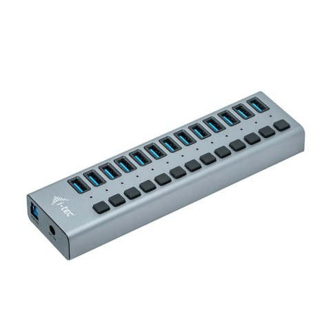 Hub USB3.0 z ładowaniem, 13 portów, zasilacz 60W I-tec