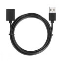 Kabel USB AM-AF 1.8 m przedłużacz czarny TB